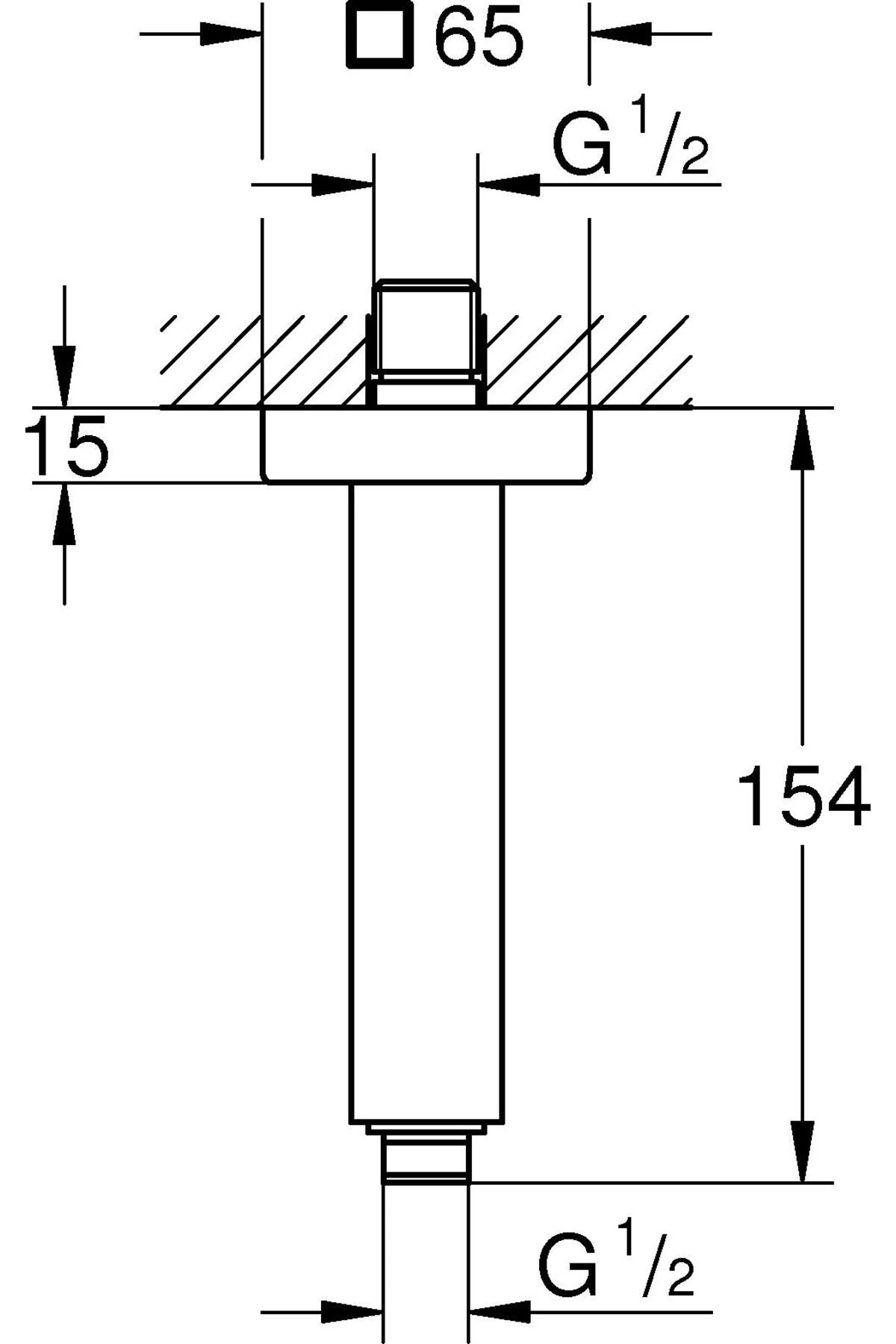 Rainshower® Tavan Iniş Borusu 154 Mm - 27711000