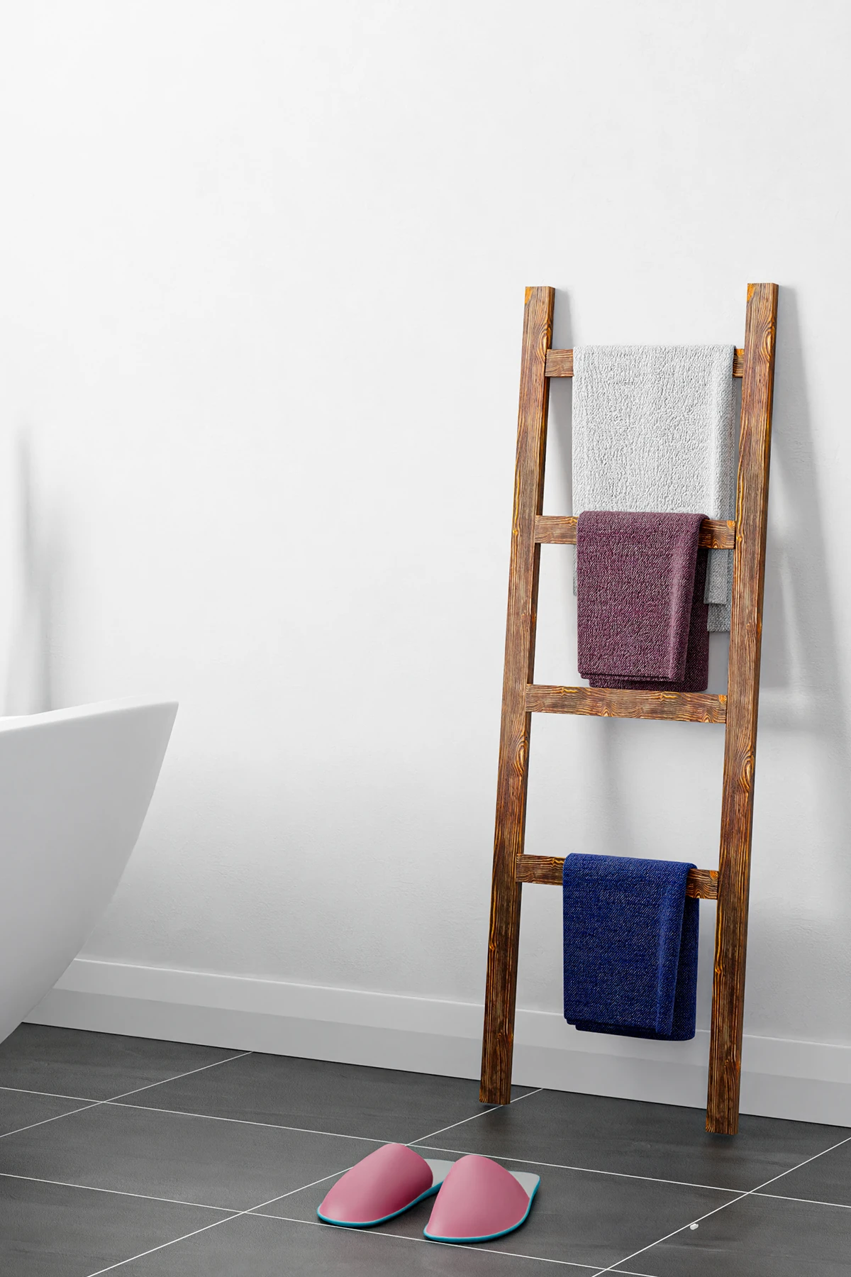 Dekoratif Merdiven Havluluk Bahçe Ve Banyo Çok Amaçlı Organizer Ykm Mob127