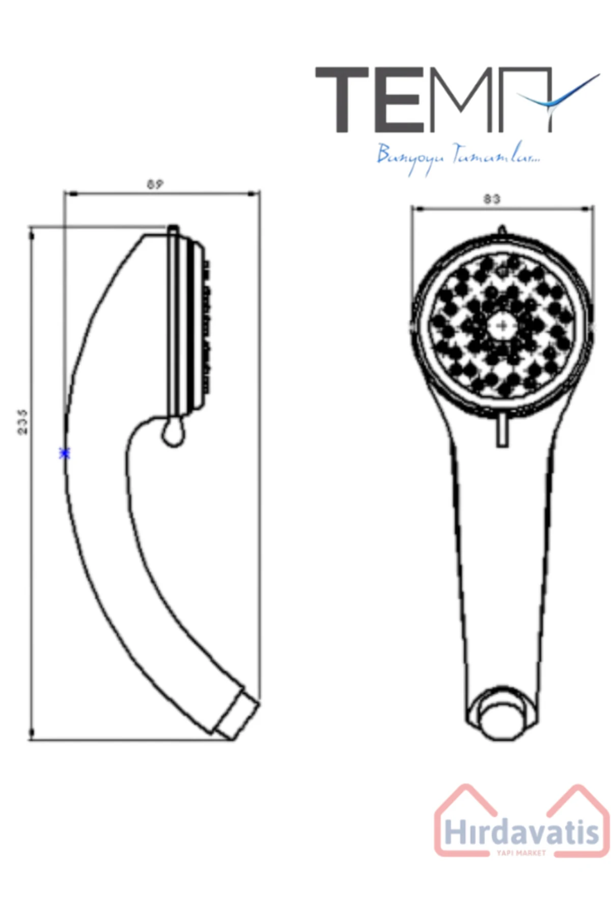 CLASSİC ASKILI DUŞ SETİ 3 FONKSİYONLU