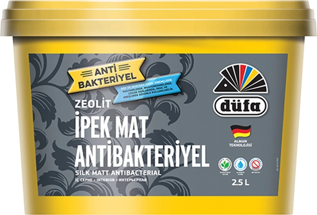 Antibakteriyel İç Cephe Duvar Boyası İpek Mat 2.5 Lt
