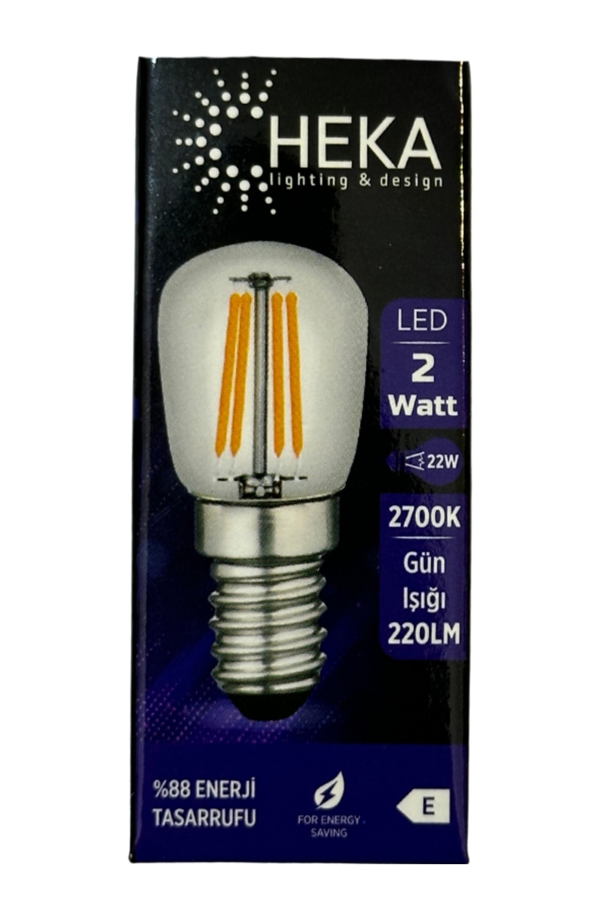2W (22W) 2700K (Sarı Işık) E14 Duylu Led Rustik Ampul (4 Adet)