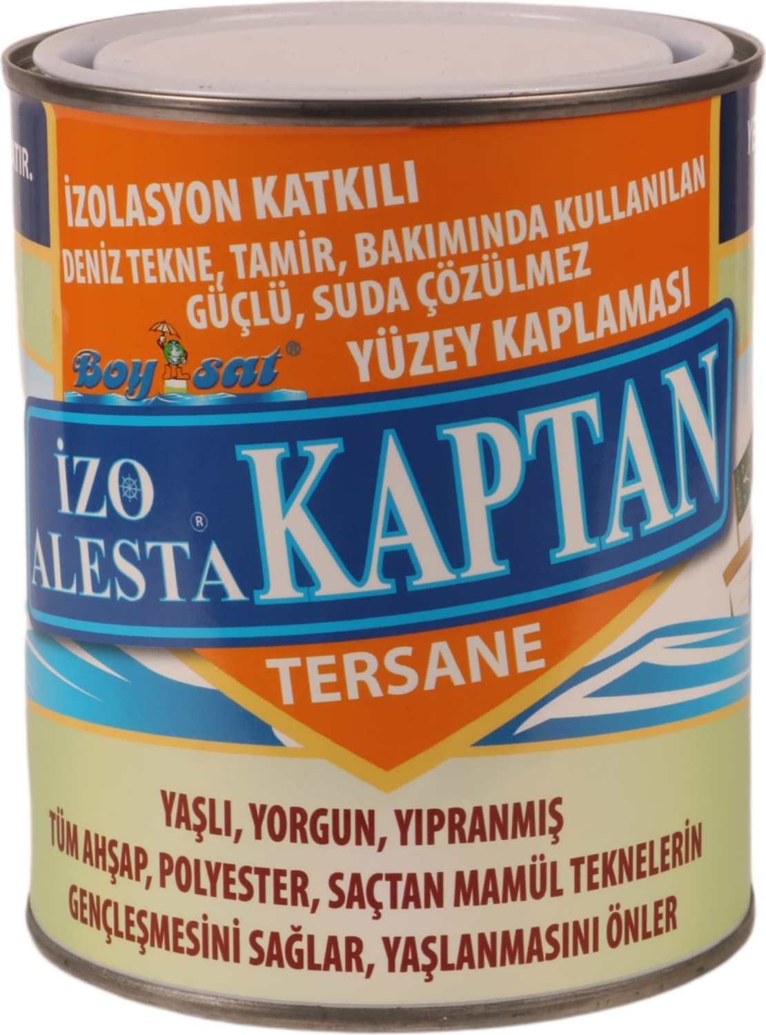 Izo Kaptan Izolasyon Katkılı Güçlü Suda Çözülmez Sürme Tekne Yüzey Kaplaması 2.5 kg
