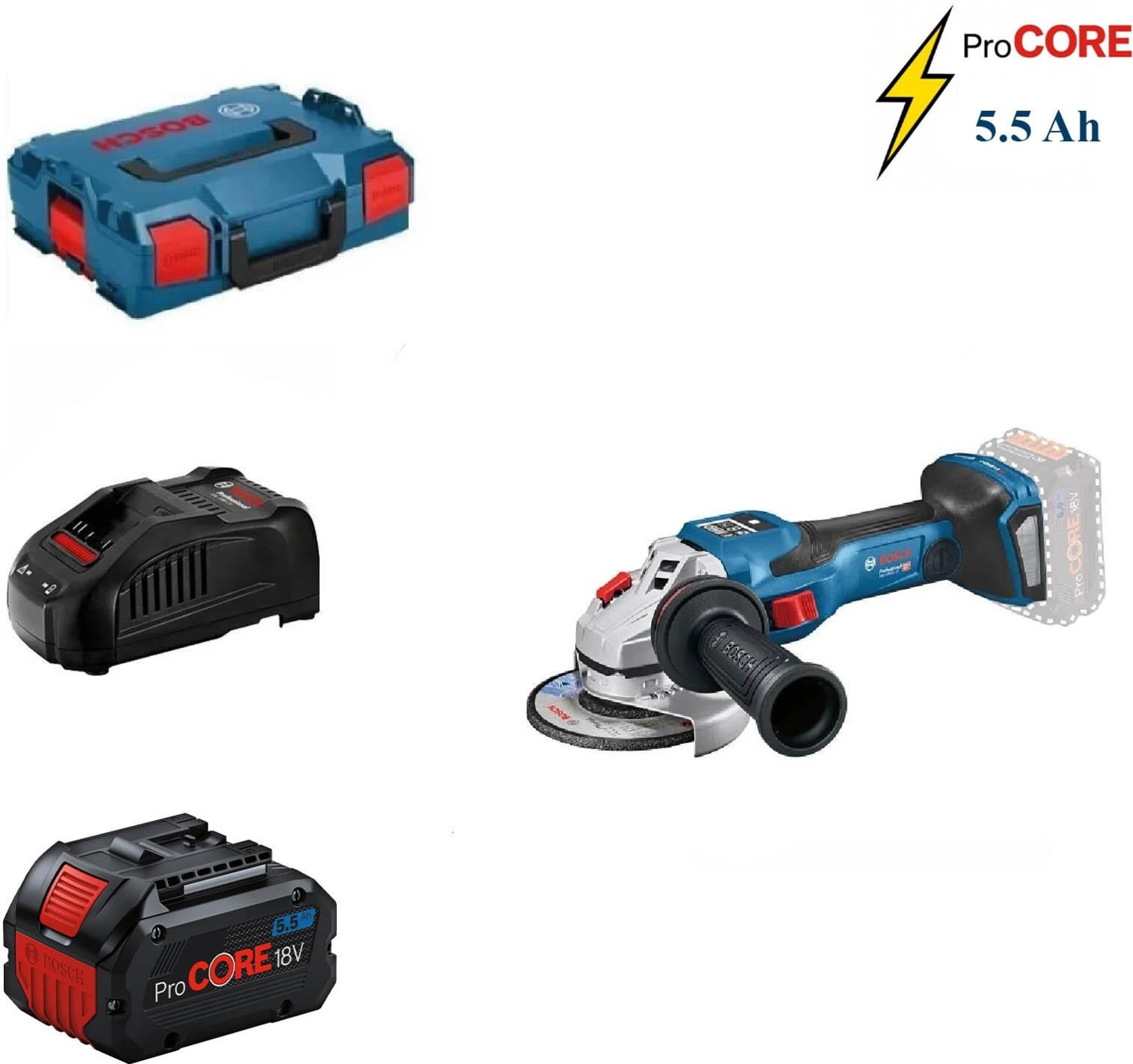 BOSCH Gws 18V-15 Sc 1x5,5 Ah Procore Akülü Taşlama