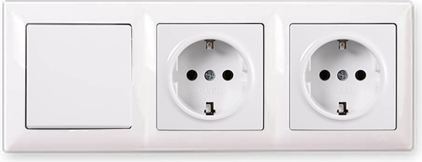 Visage Beyaz 3'lü Set Anahtar, Topraklı Priz ve Topraklı Priz Set