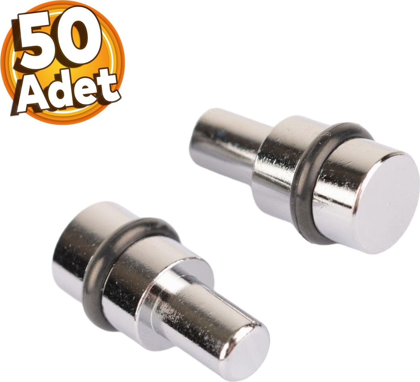 Raf Pimi Contalı Cam Ahşap Metal Tutucu Çivisi Mobilya Dolap Pimi Metal (50 Adet)