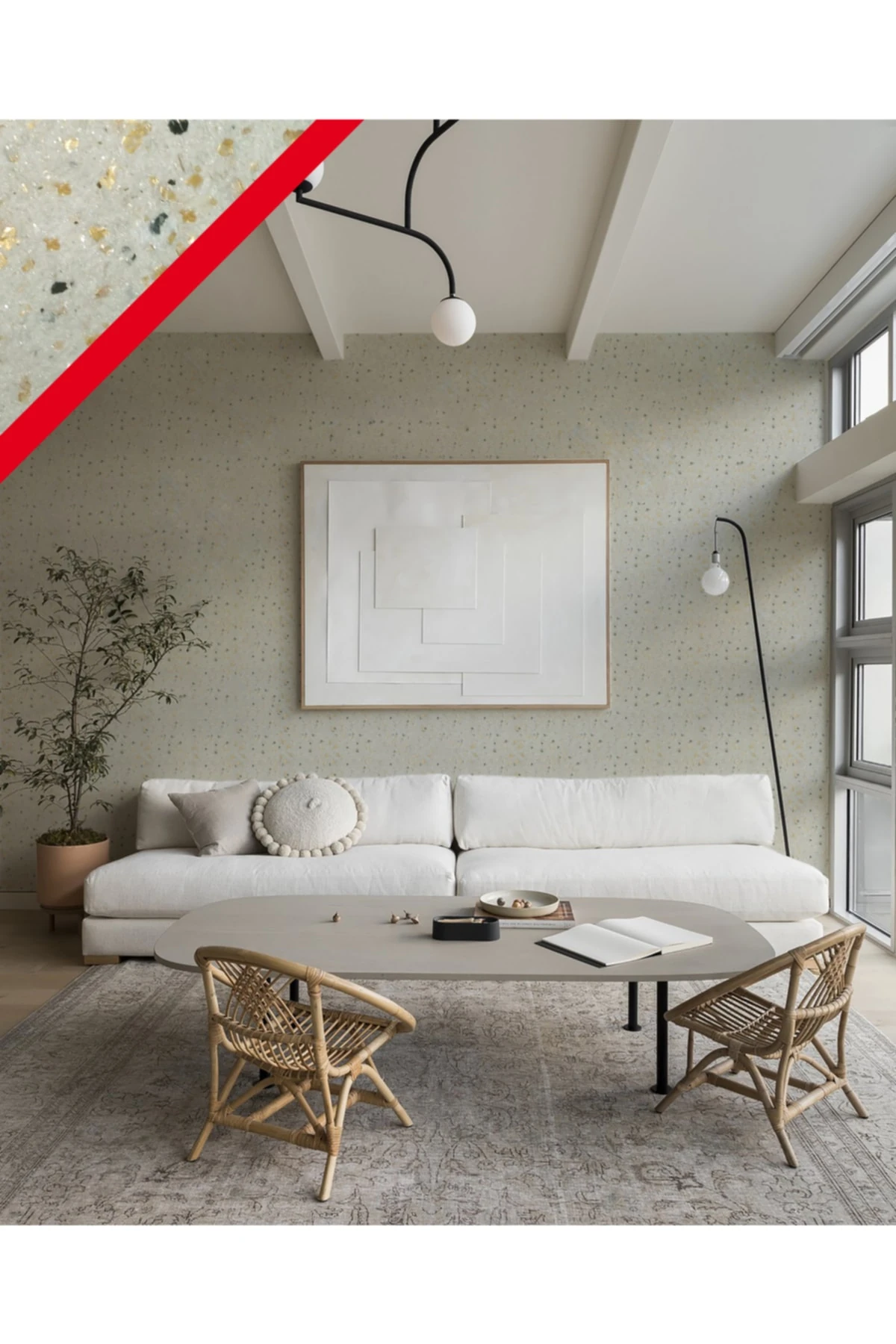 Enerjik Isı Ve Ses Yalıtımlı Ipek Sıva Fabeltrend Serisi - Fbl 008 Lemon Chiffon