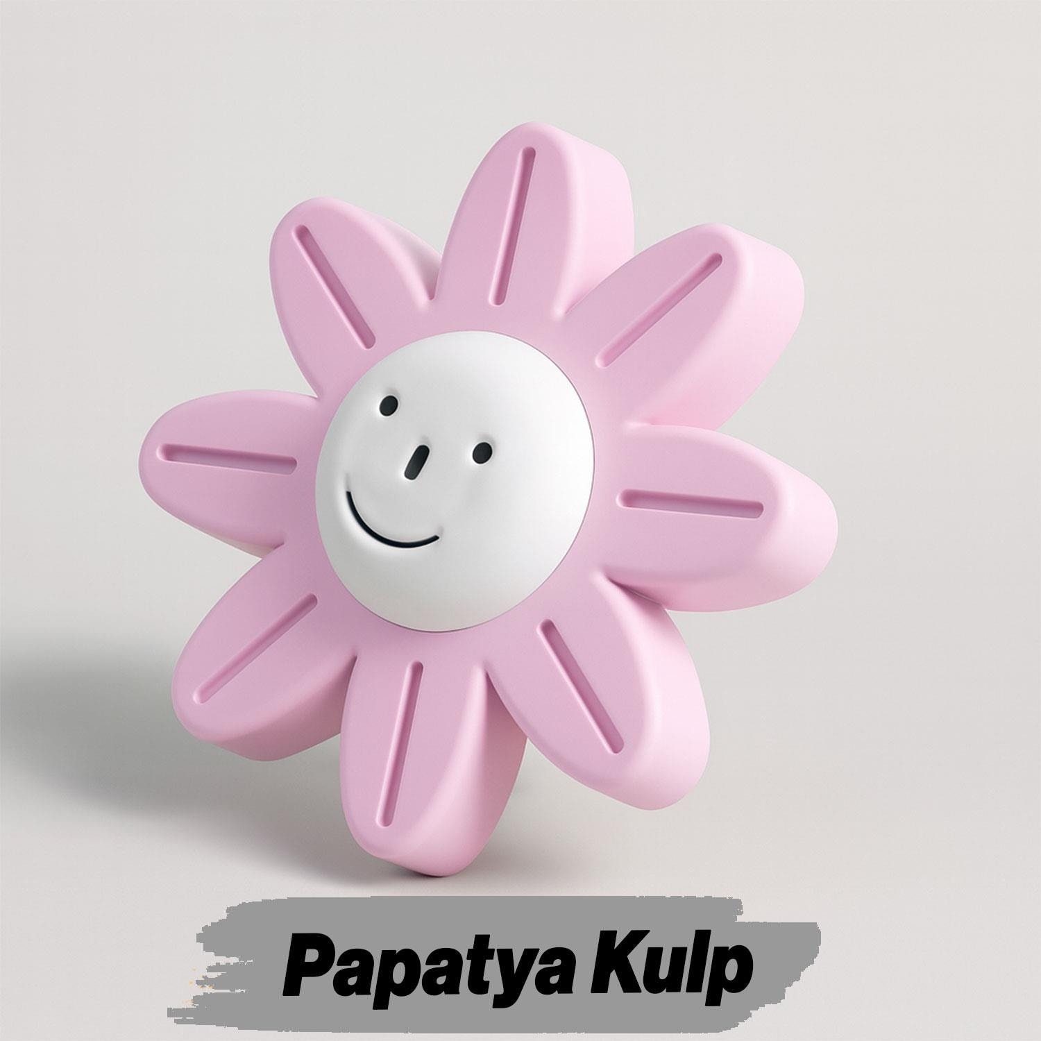 Plastik Gülücüklü Pembe Mobilya Çoçuk Odası Dolabı Kapak Kulpu Çekmece Kulbu 5 Adet