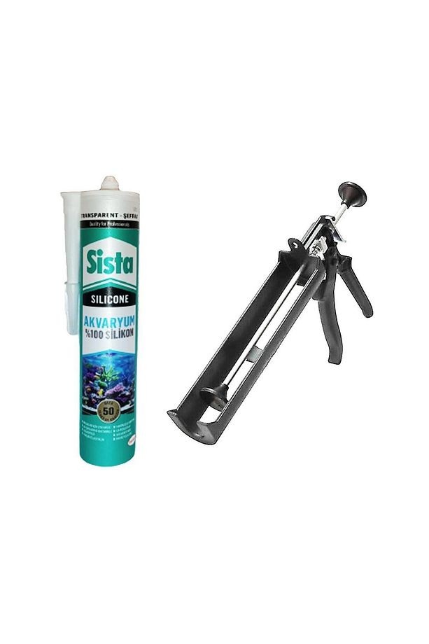 Sista Akvaryum Silikonu 340 Gr. Şeffaf Ve Plastik Silikon Tabancası