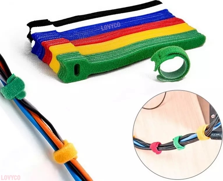 10 Adet Kablo Bağı Cırt Cırt Kablo Tutucu