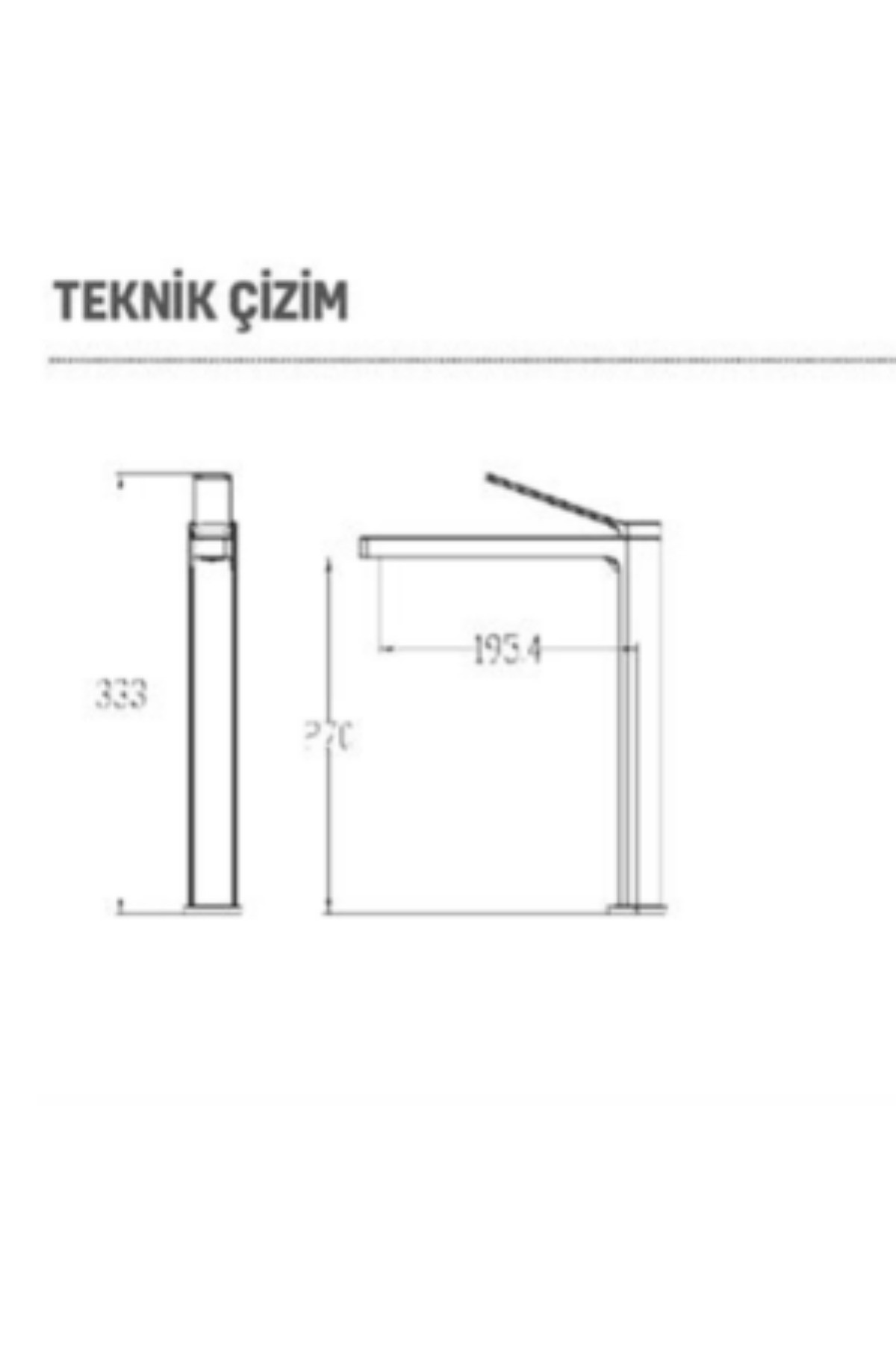 CREAVİT Ritmo Uzun Lavabo Armatürü Metalik Gri RT6500GR
