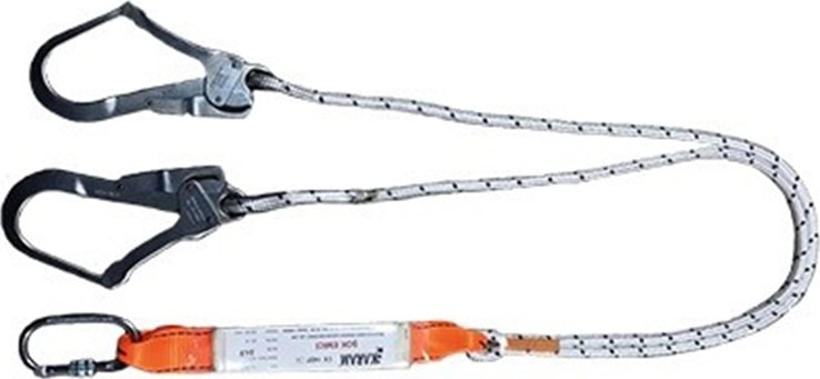 Çift Bacaklı Şok Emicili Lanyard Büyük Kancalı Karam Ka 341