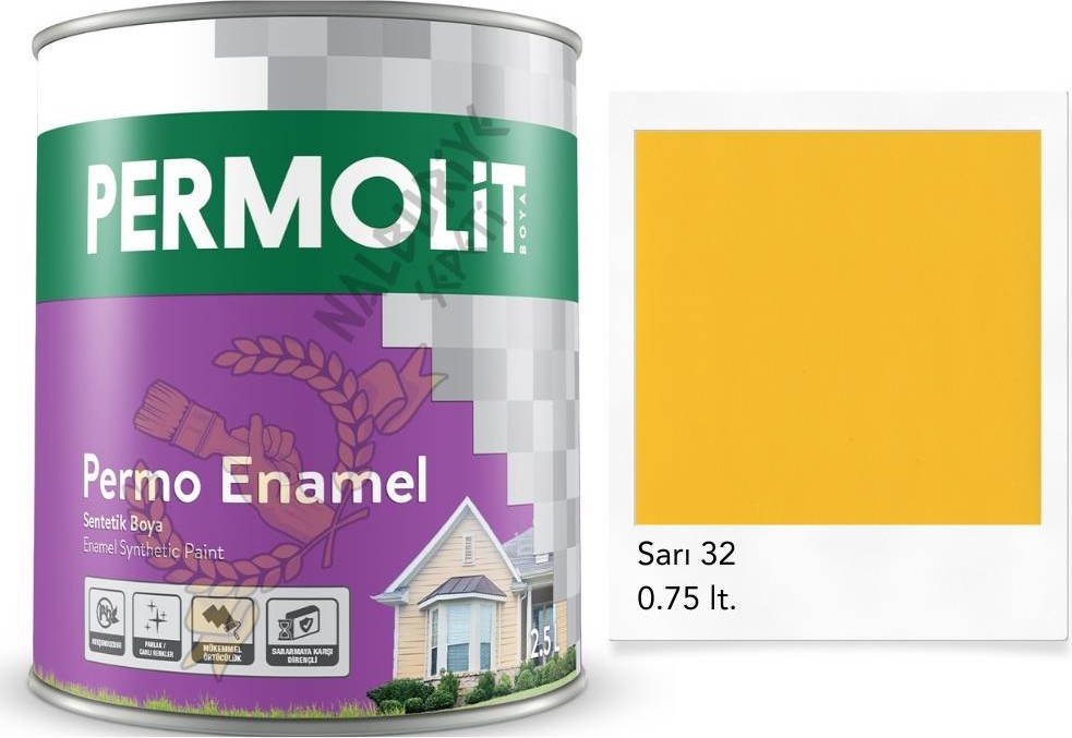 Enamel Sentetik Yağlı Boya Sarı 0.75 Lt.