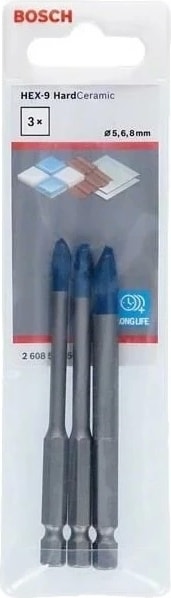 BOSCH EXPERT HardCeramic HEX-9 Delme Ucu Seti 5/6/8 mm 3 parça