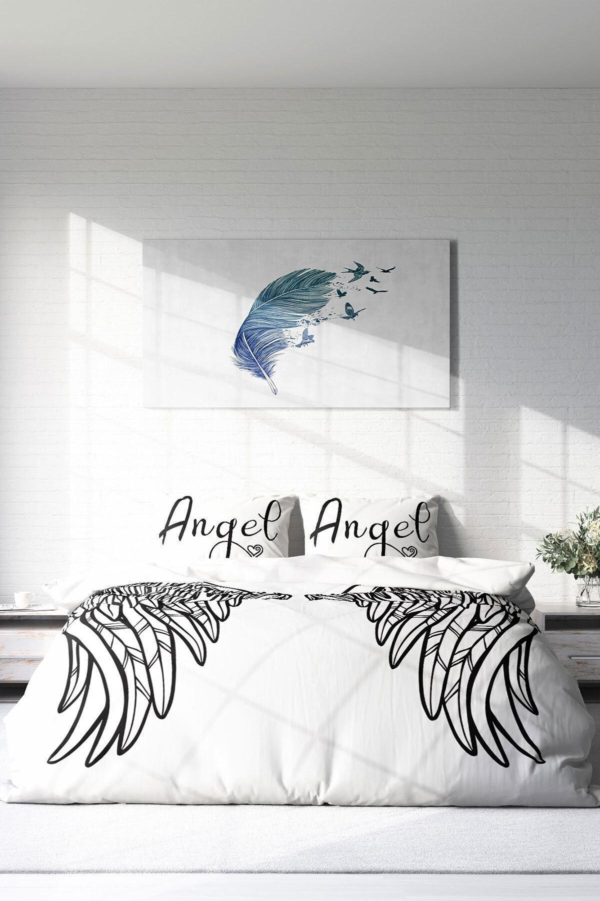 Angel Wing Modern Çift Kişilik Nevresim Takımı