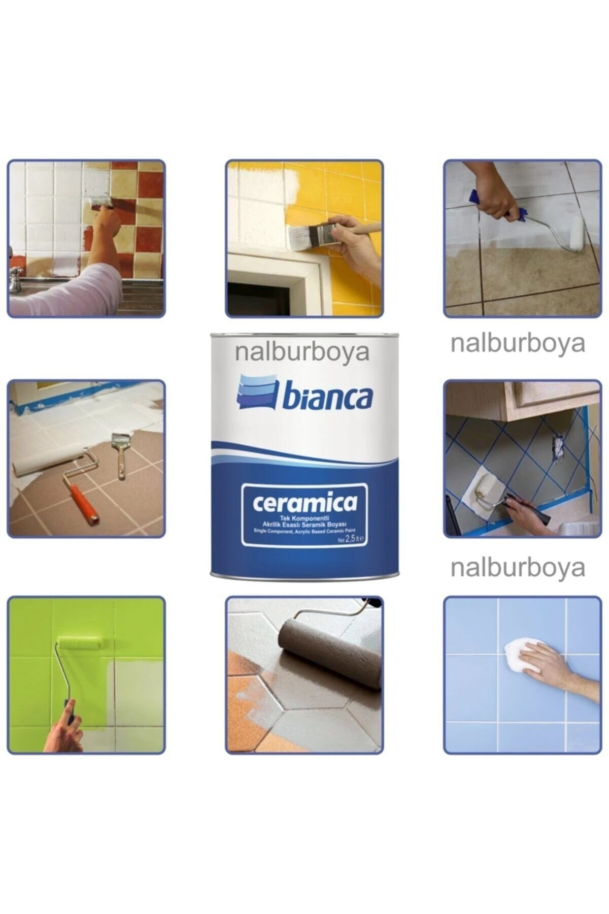 Fayans Boyası Kullanıma Hazır Ceramica 0.75lt