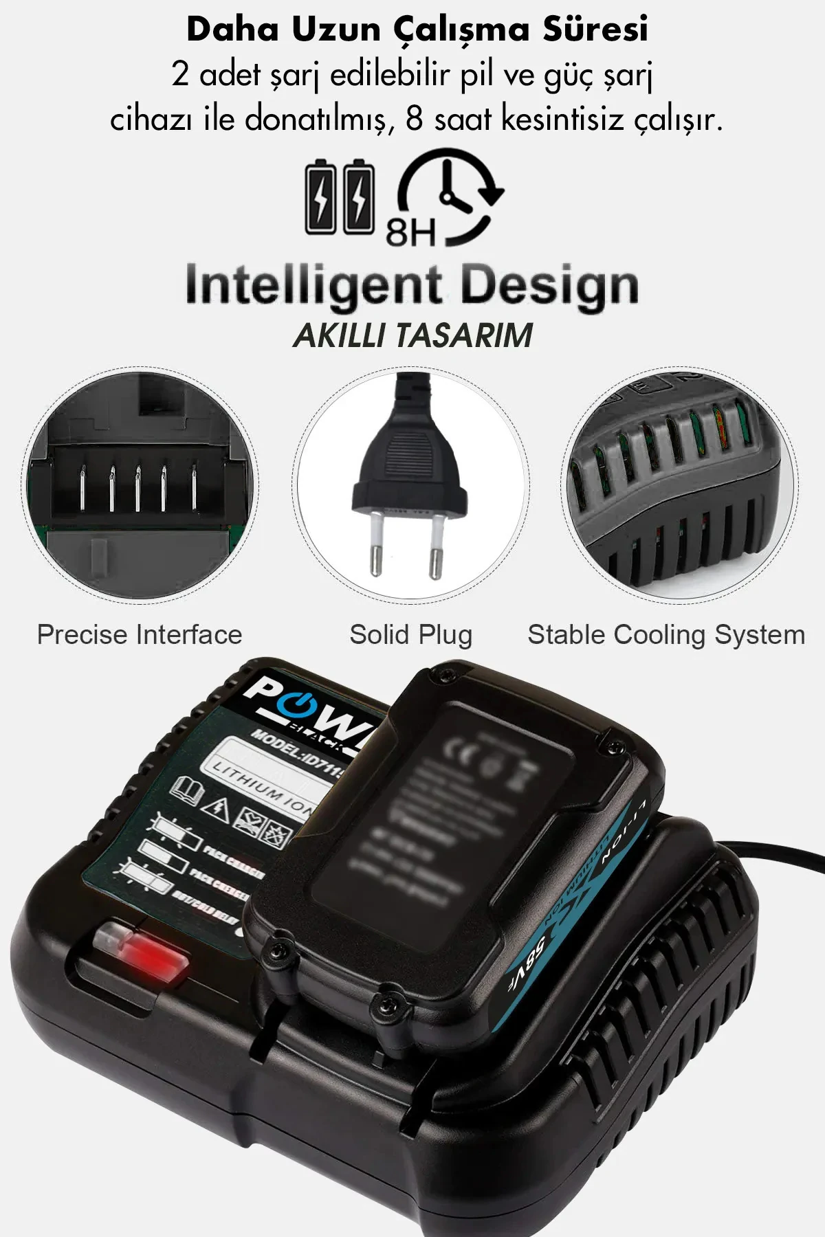 GERMAN 58VF Brushless 6'lI Set Şarjlı Hilti Şarjlı Taşlama Şarjlı Darbeli Matkap MAKAS&TESTERE