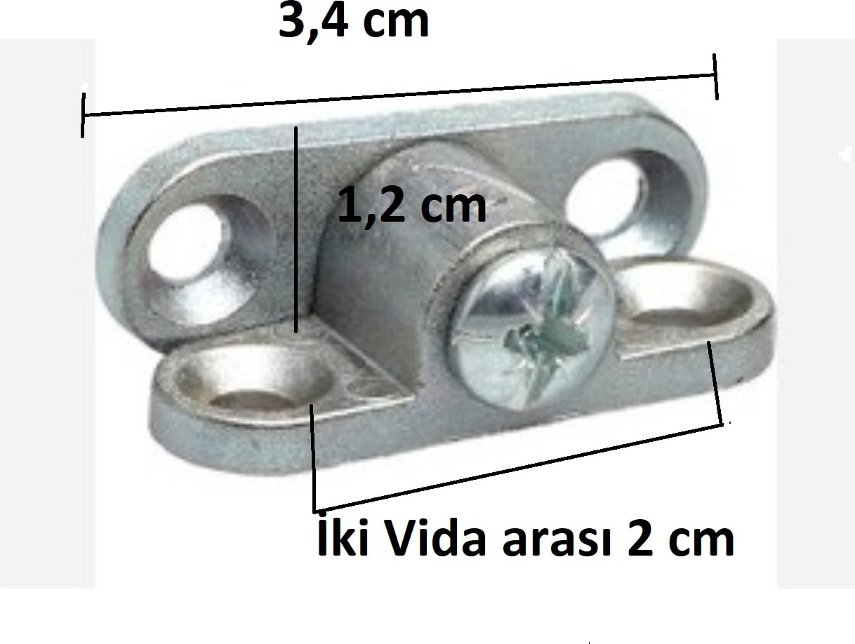 Kelebek Bağlantı, Çektirme Zamak-Metal Köşe Birleştirme Kelebek Bağlantı (12 Adet)