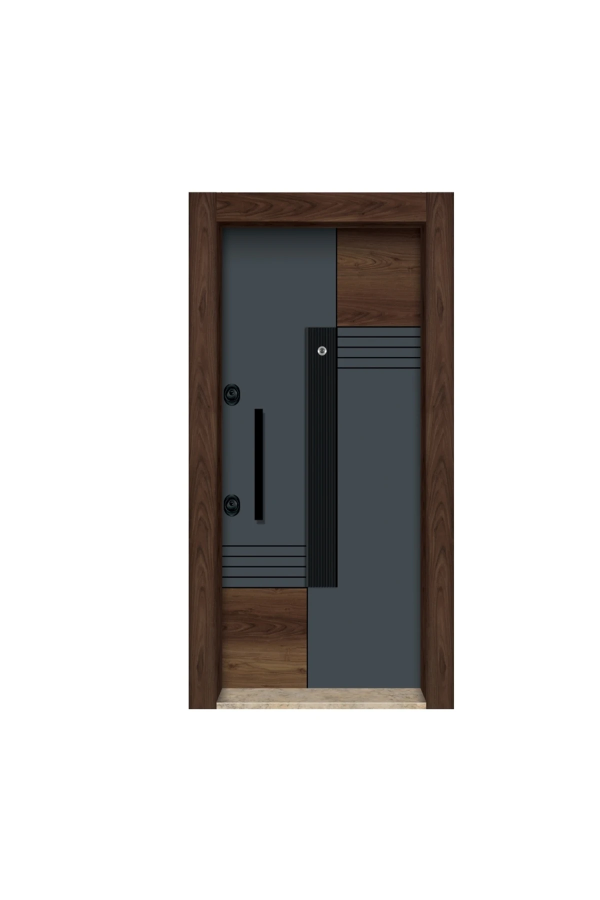 Tez3588 Ahşap Çelik Kapı Daire Kapısı,gizli Ayarlı Tırnaklı Sistem