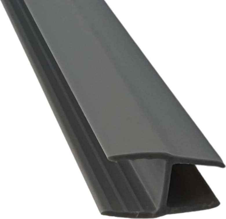 8X10 mm Büyük H Alüminyum Görünümlü Plastik Cam Balkon Fitili 200 cm 4 Adet