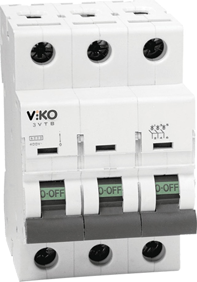 4VTB-3C40 Trifaze 3X40A C Tipi Otomatik Sigorta 4,5ka