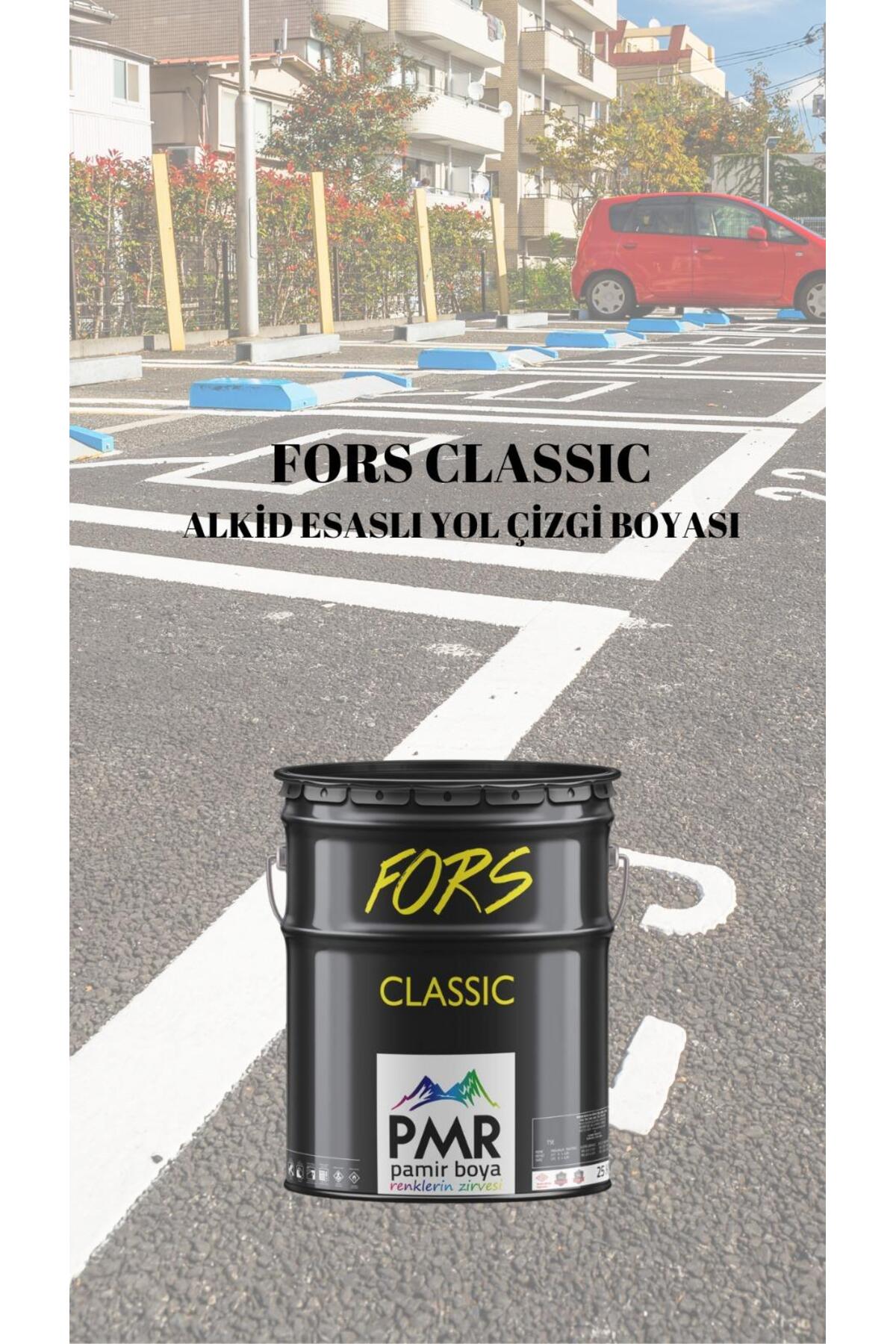 Fors Classic Alkid Reçine Esaslı Yol Çizgi Boyası Siyah 4 Kg