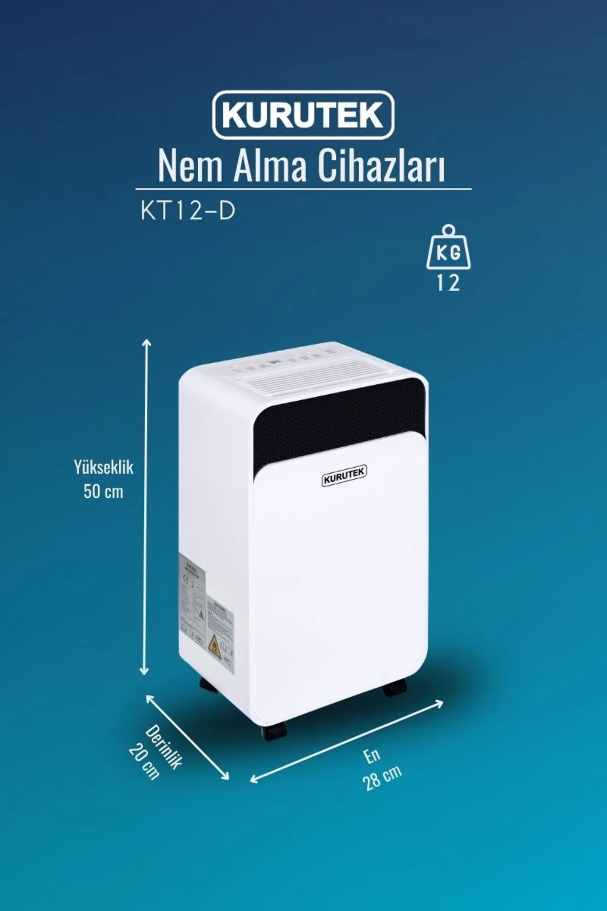 Nem Alma ve Hava Temizleme Cihazı Ev Tipi Kt12d