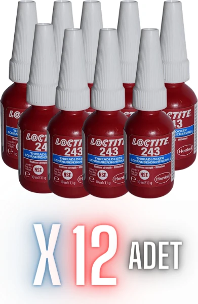 243 - 10ML | Vida Gevşemezlik | Orta Mukavemet 12 Adet