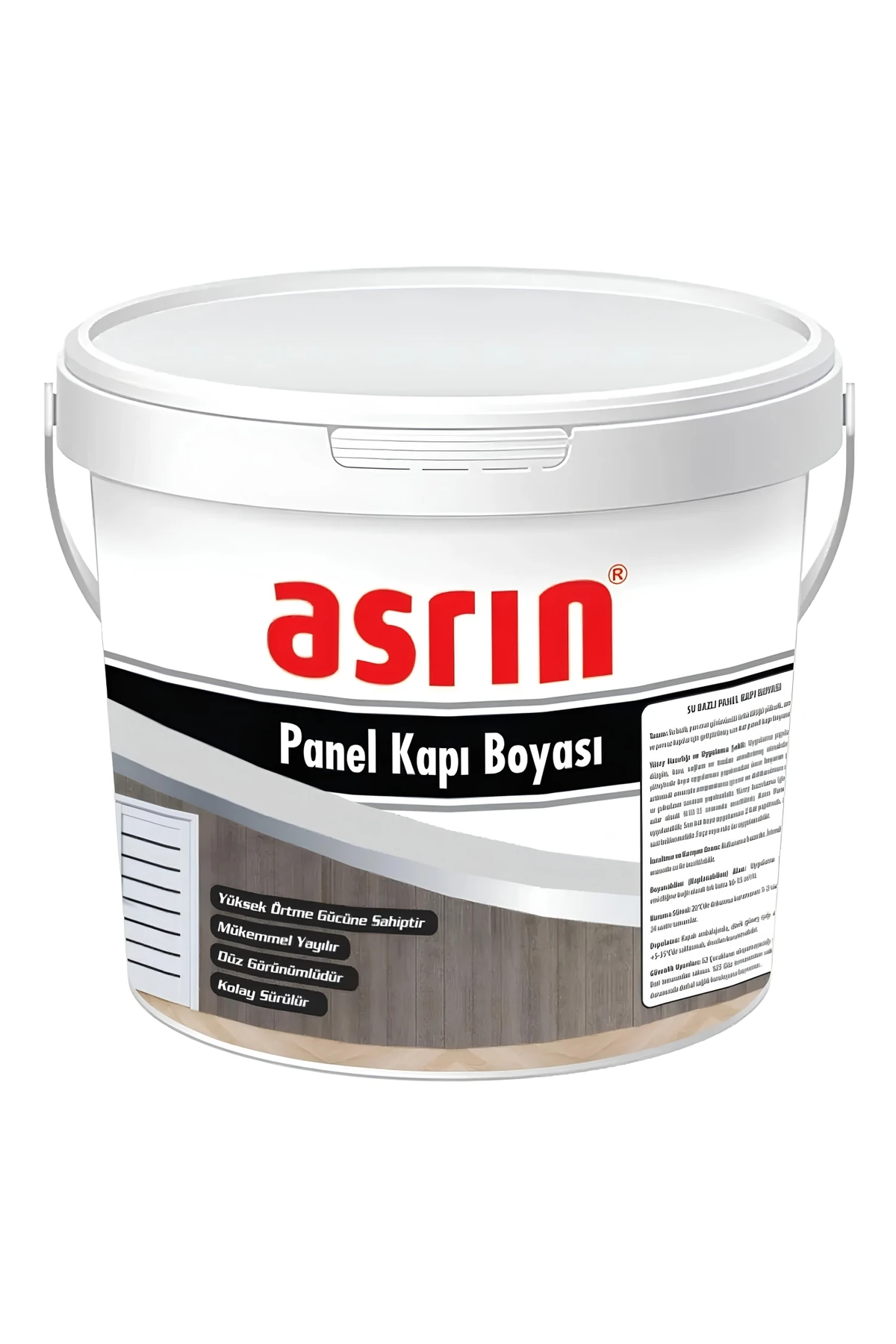 Panel Kapı ve Ahşap Boyası Beyaz 2.5 Kg-Su Bazlı-Kokusuz-Kolay uygulanır-Sararmaz-Yarı mat