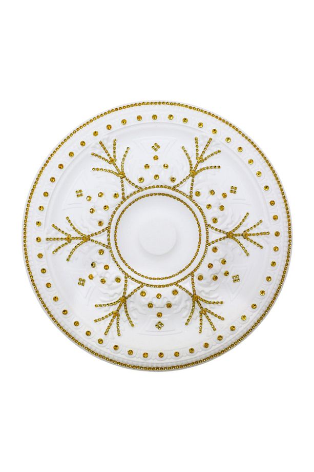 Osmanlı Desenli Stropiyer Tavan Göbeği 60 Cm - Altın Sarı Renk