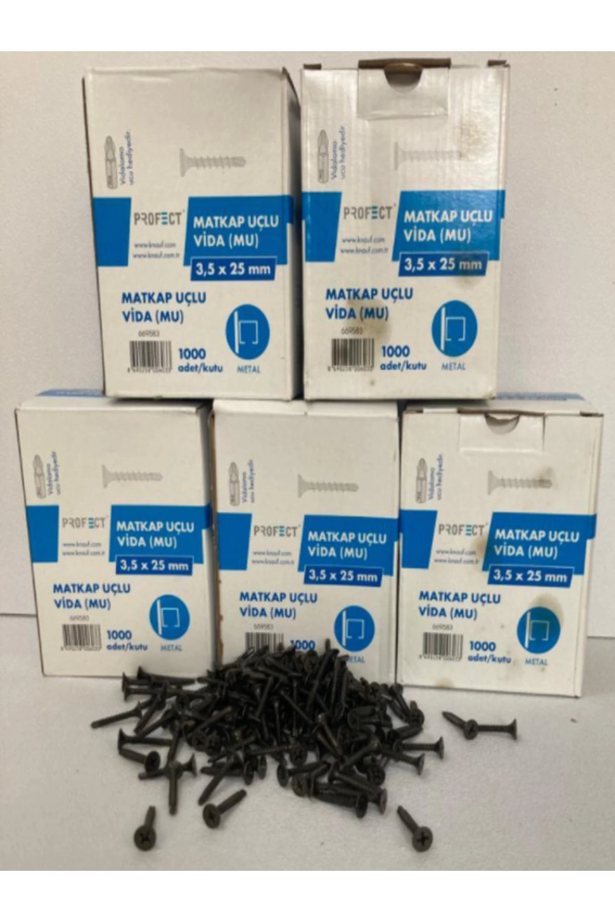 Profect Matkap Uçlu Alçıpan Vidası 3,5x25mm (1.000 Adet)