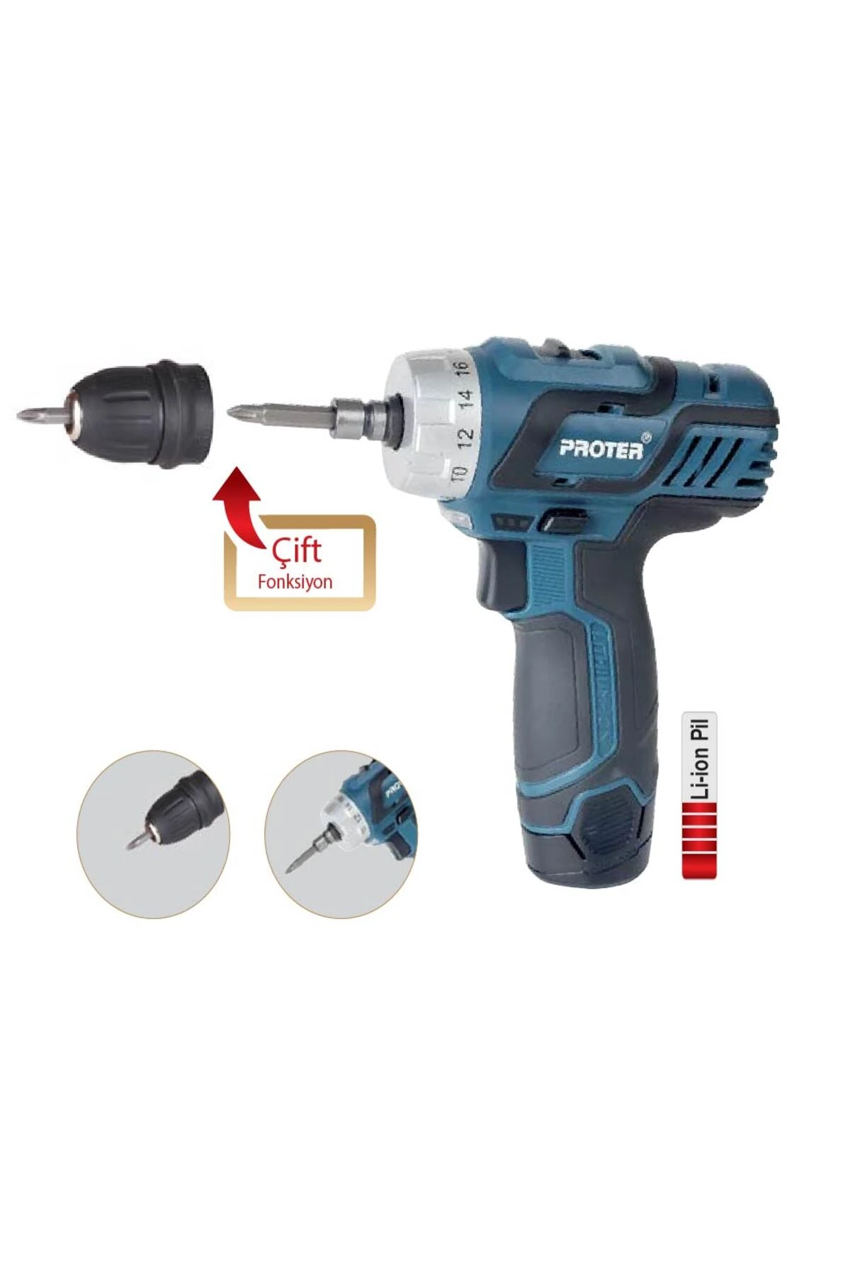 Pst 222 Plus 12 V 2 Ah Li-ion 2 Vts Şarjlı Tornvida