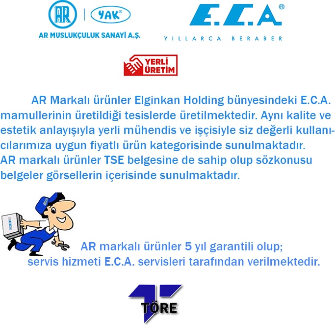 Ar Melia Mutfak Eviye Bataryası Dikdörtgen Borulu 102118148