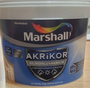 Akrikor Silikonlu + Akrilik Dış Cephe Boyası Beyaz 2.5 Lt