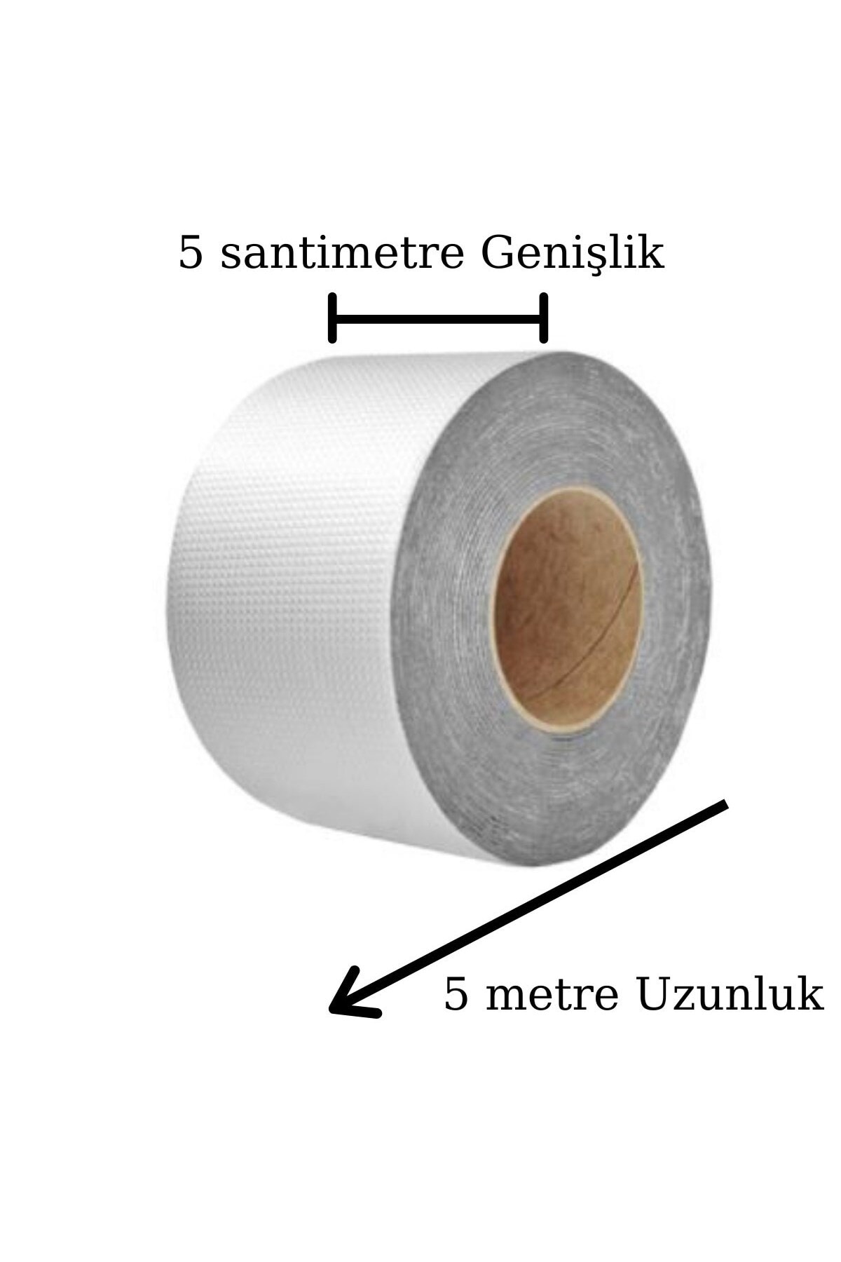 OZKUVVET Yüksek Sıcaklık Dayanan Su Geçirmez Çatı Boru Duvar Yapışkan Bant Folyo 5 cm (784)