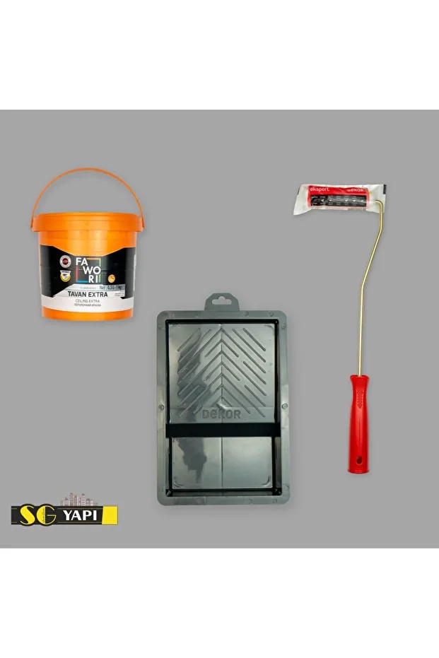 Tavan Extra 1 LT + Dekor Boya Kabı + Dekor 10 CM Rulo