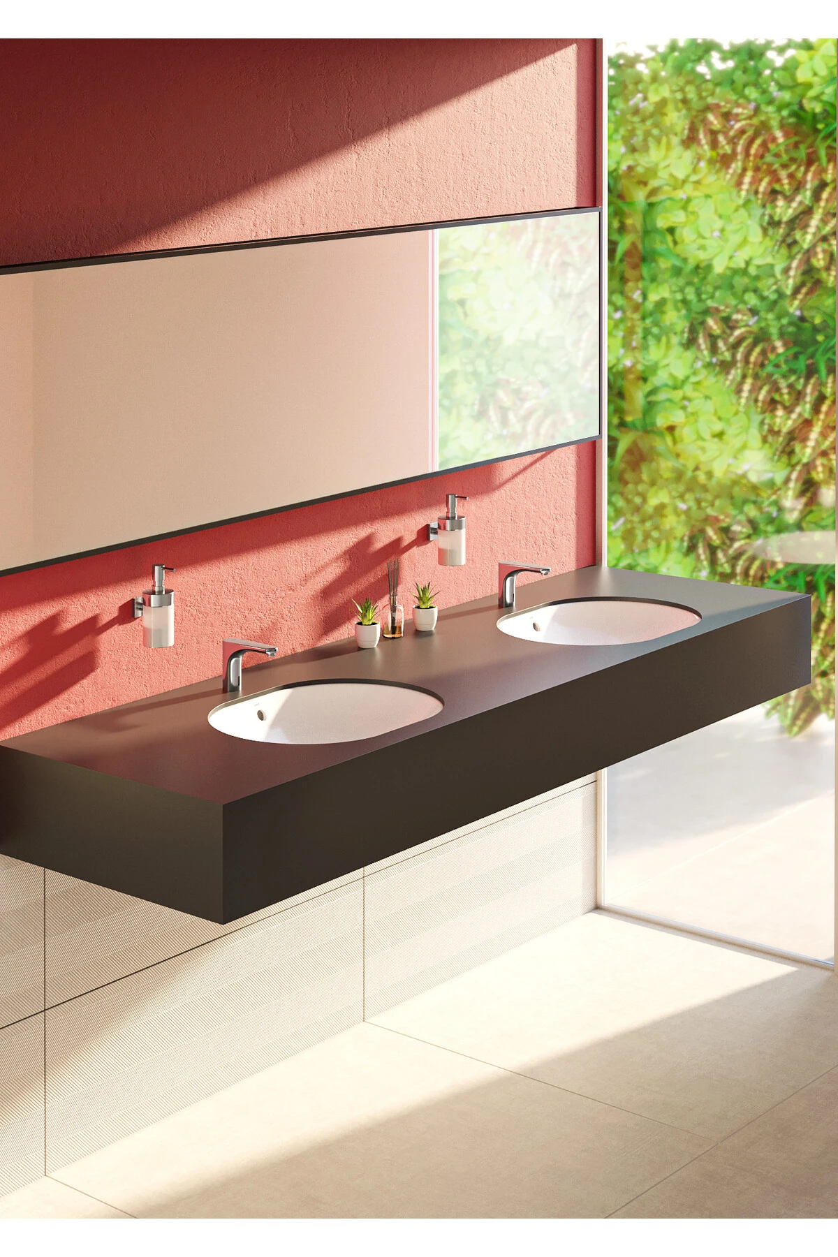 Artema Root Round A47120 Temassız Lavabo Bataryası, Pilli, Çift Su Girişli, Krom