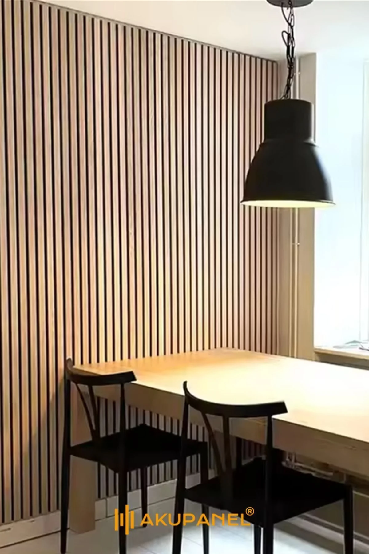 Flex 60x245 cm Meşe Renk Akustik Ahşap Duvar Paneli