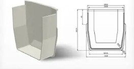 Köşeli Çatı Oluğu Körtapa 150 mm
