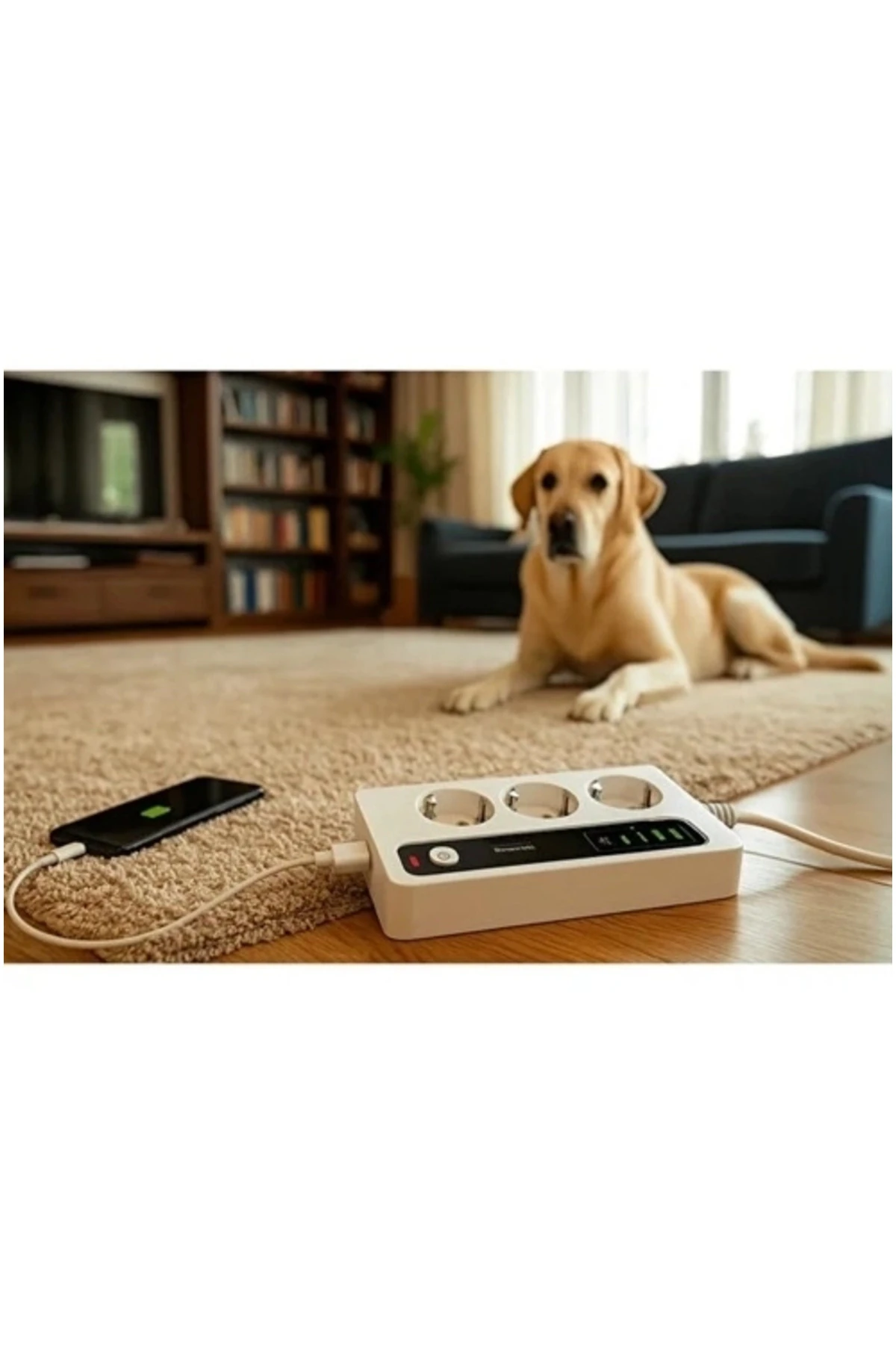 Art P10 3X Priz 3000W Akım Korumalı 4X Usb 2X Type-C Girişli Çoklu Priz Lab