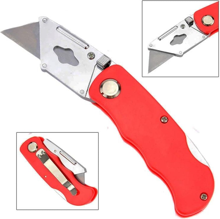 5592 Pratik Katlanır Trapez Tipi Halıcı Maket Bıçağı 18 mm