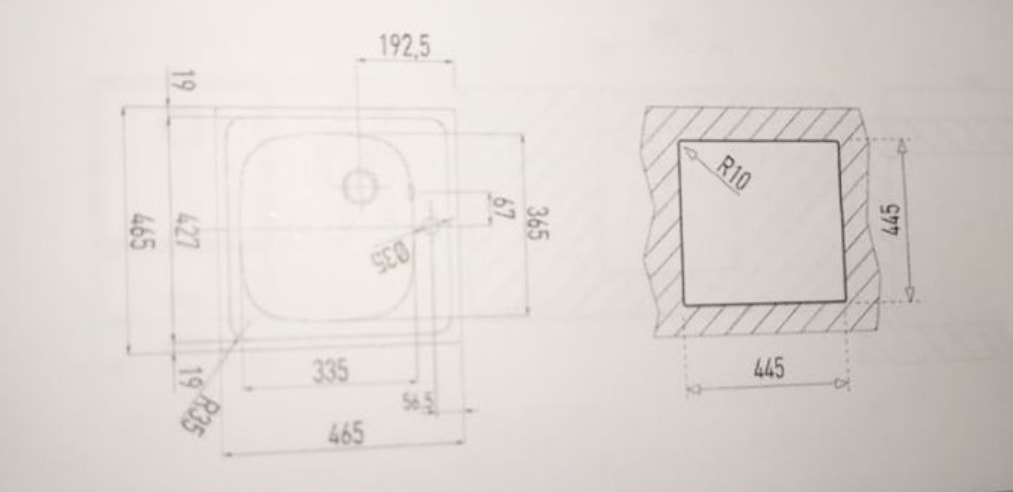 Evye E.50 1B 46.5 X 46.5 Paslanmaz