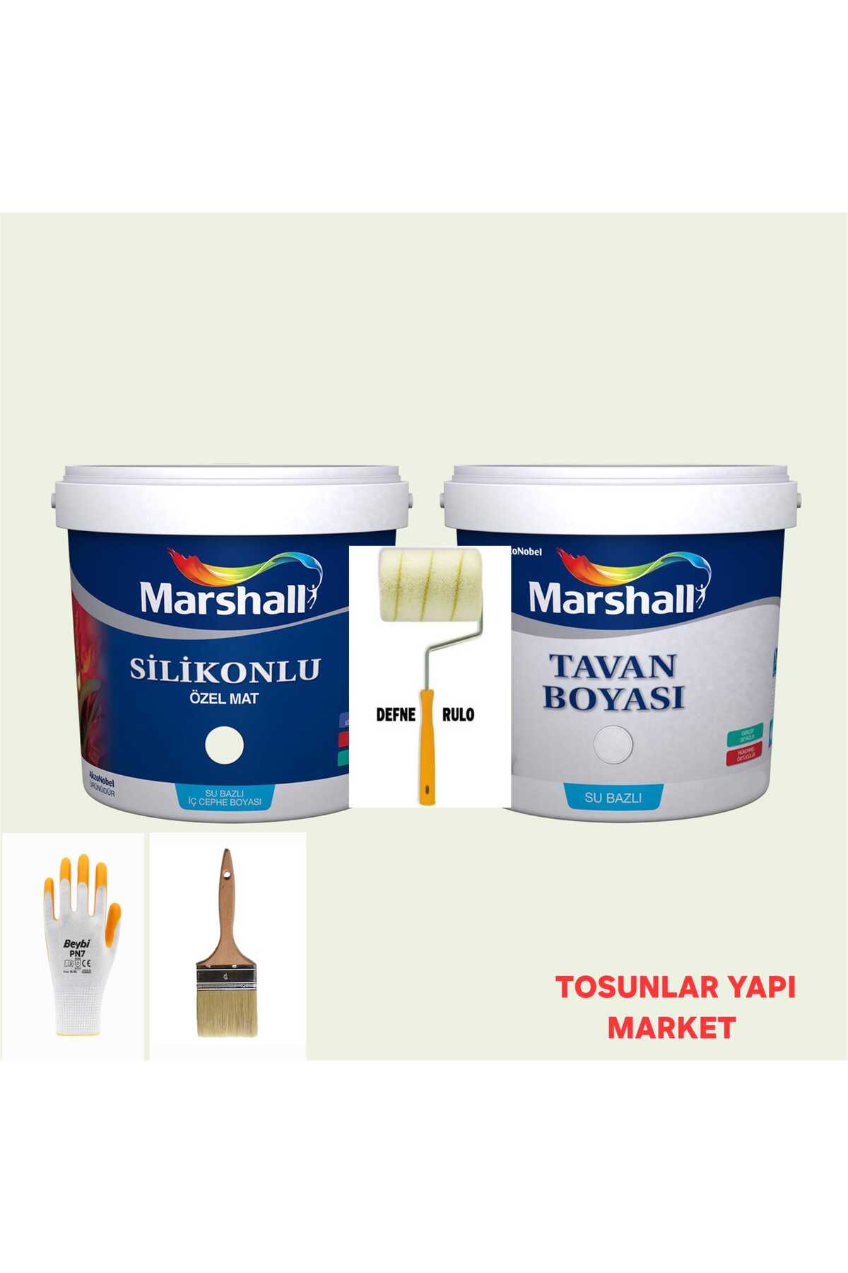 SİLİKONLU ÖZEL MAT BEYAZ 2,5 LT BEYAZ 1 ADET MARSHALL TAVAN 2,5 LT 1 ADET