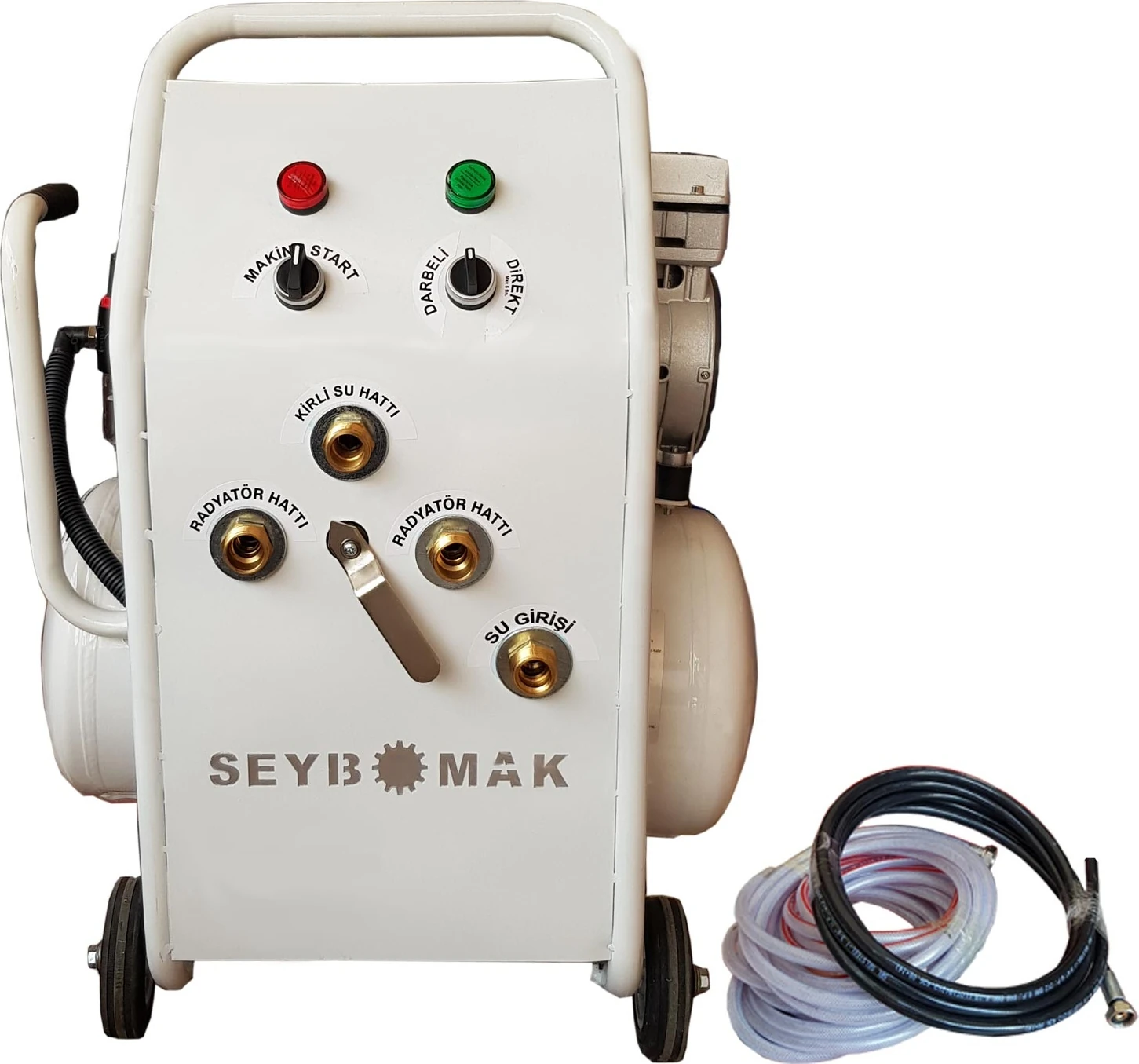 Havalı Petek Temizleme ve Kanal Açma Makinesi 24 Litre Çift Yönlü-Darbeli Yıkama