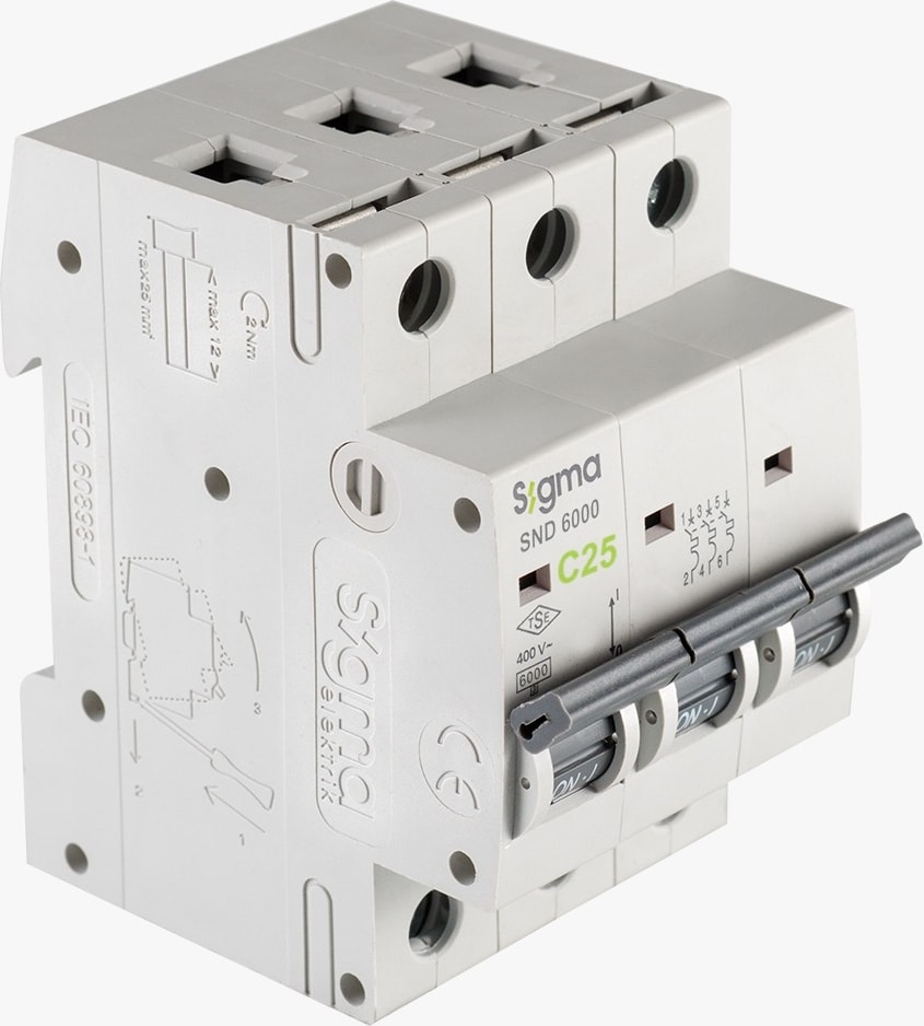 6SM325C 3p C25 6kaotomatik Sigorta