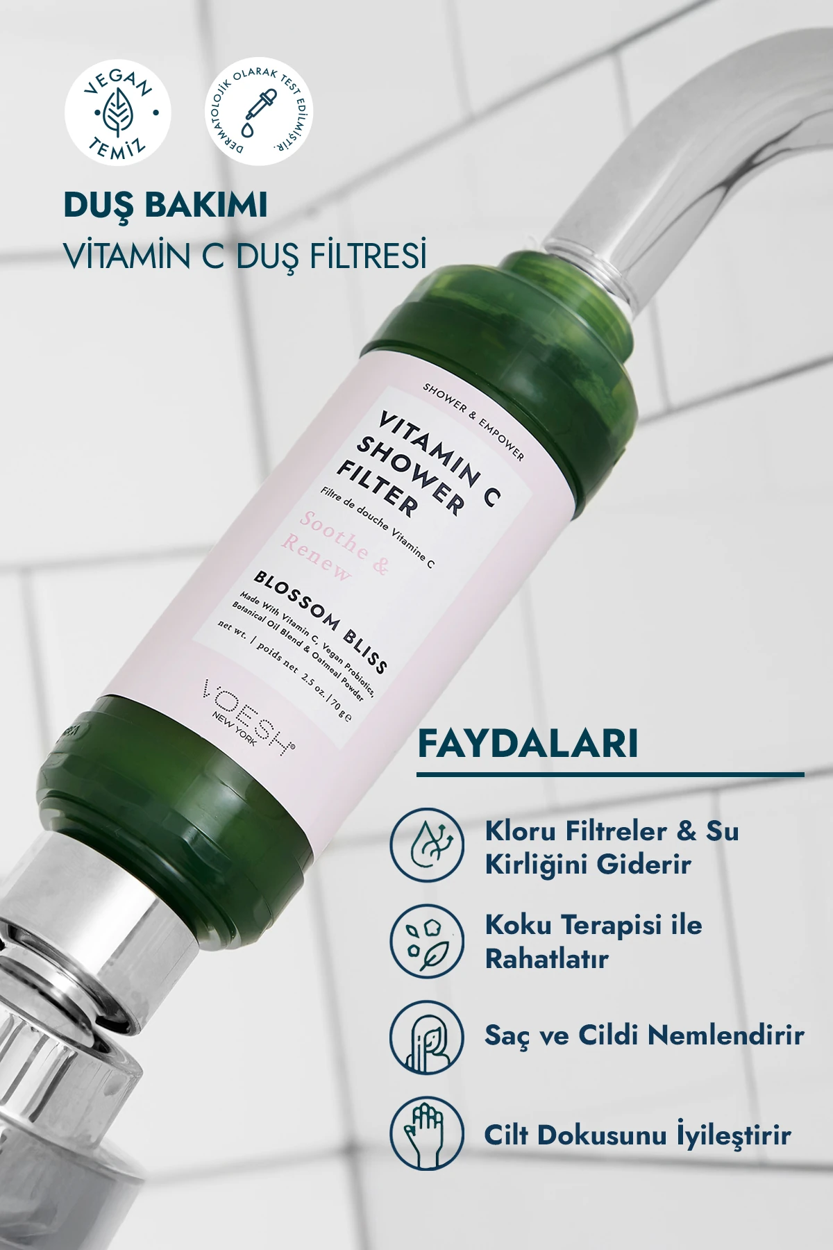 New York Vitamin C Duş Filtresi Çiçek