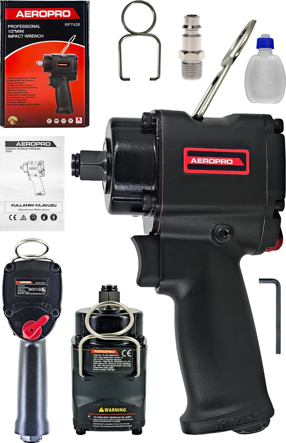 RP7426 1/2'' Havalı Mini Somun Sıkma Sökme