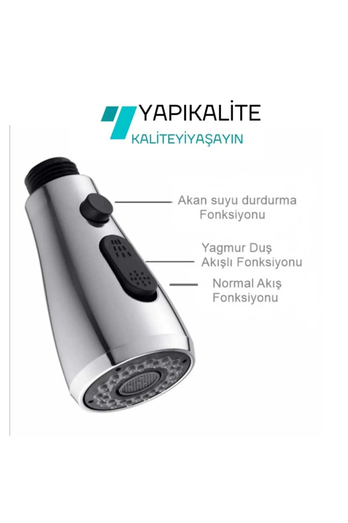 Karizma Lüx Endüstriyel Spiralli Mutfak Evye Bataryası El Duşu 3fonksiyonlu