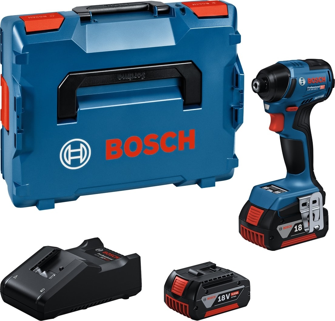 Gdr 18 V-220 C Professional 2 x 5.0 Ah Akülü Darbeli Somun Sıkma Makinesi - 06019L6003