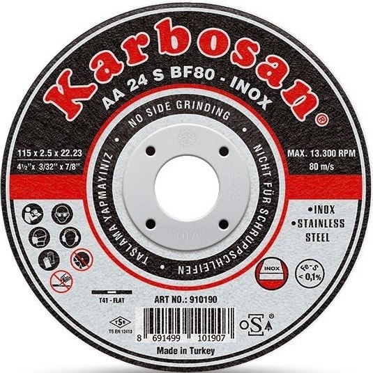 KARBOSAN Inox Kesici 180 x 1,9 x 22