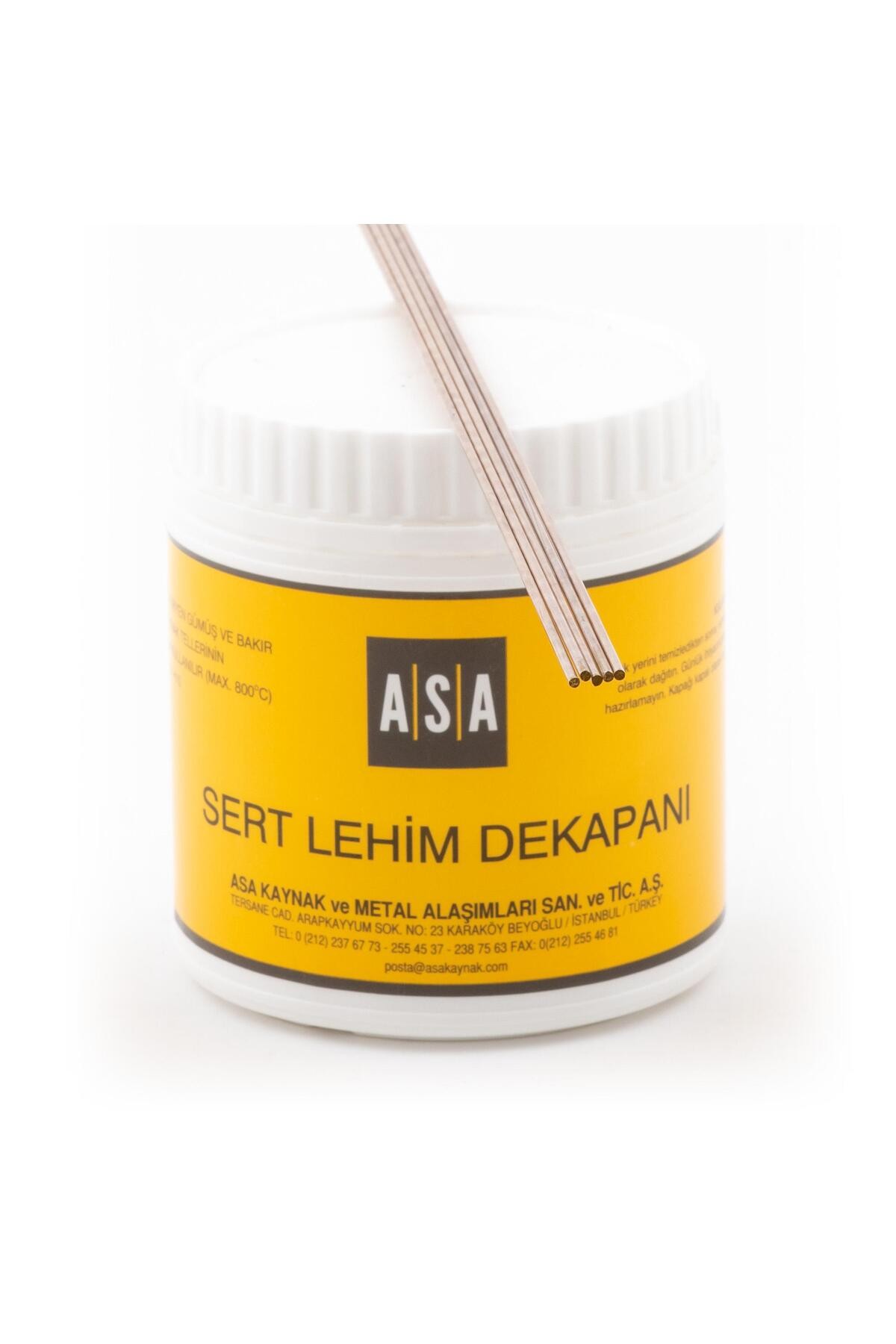 GÜMÜŞ KAYNAK DEKAPANI ASA-FLO (500 GR) + GÜMÜŞ KAYNAK TELİ %50 2 MM (5 ADET)